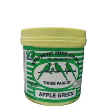 Three Parrot Apple Green Food Colour, 100G